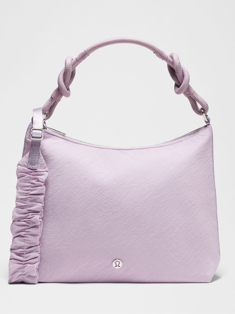 Lululemon Convertible Ruched Crossbody Bag, Lilac Play/ Lotus Lavender/ Silver ,